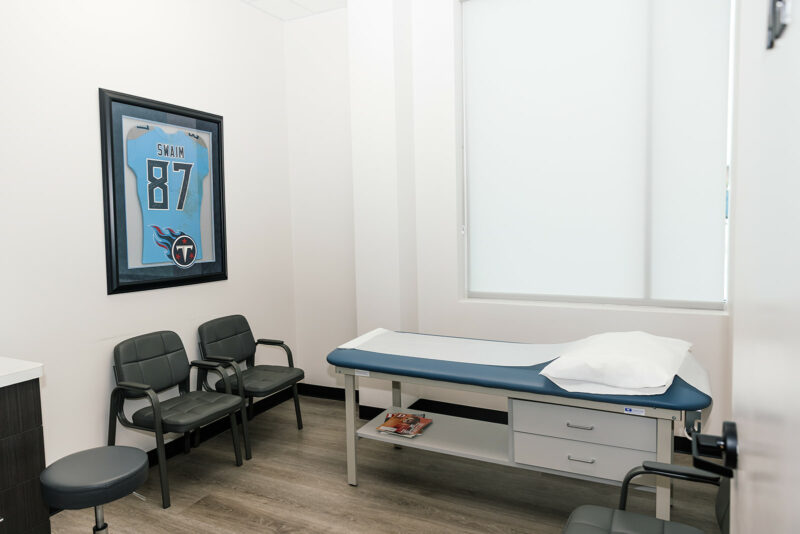 Exam room at Star Orthopedics in Frisco